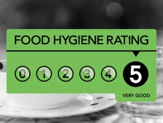 Five stars in food safety logo